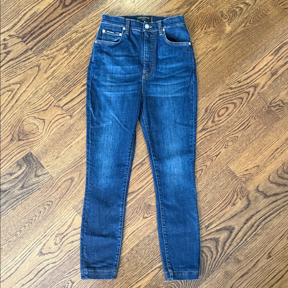 Dolce & Gabbana High Rise Dark Blue Jeans